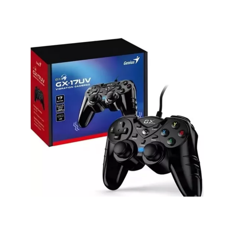 Game Pad Genius Gx-17uv Pc Windows Y Playstation 3 Usb Color Negro