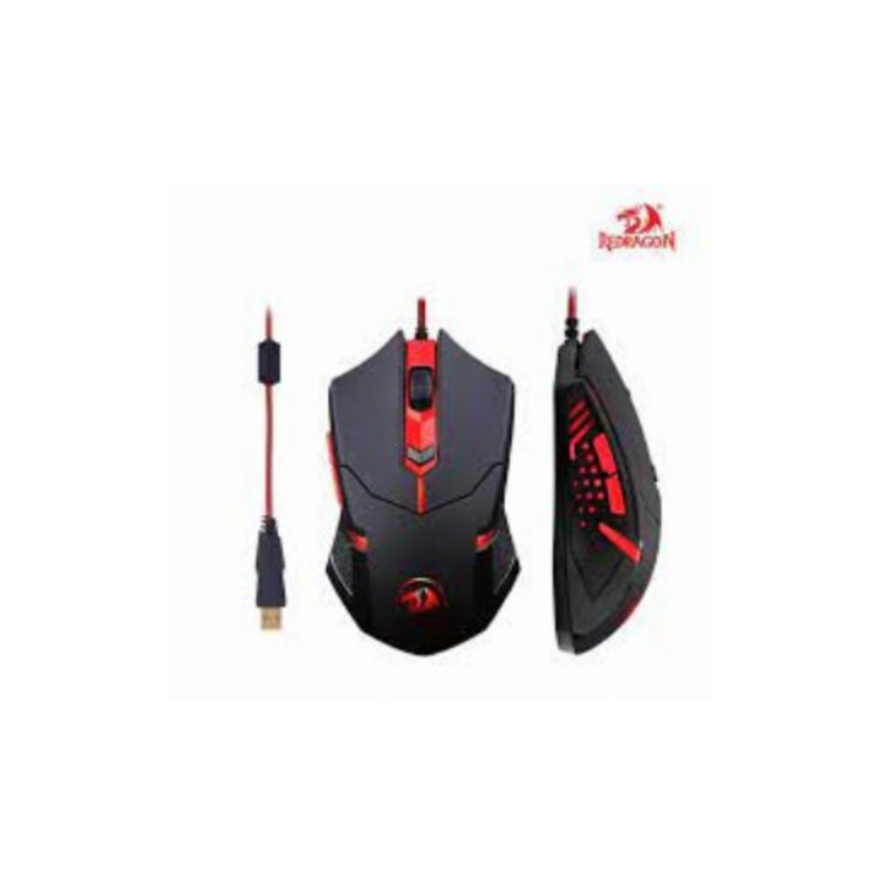 Mouse y Pad 2 en 1 Gamer Redragon M601WL-BA Negro/Rojo
