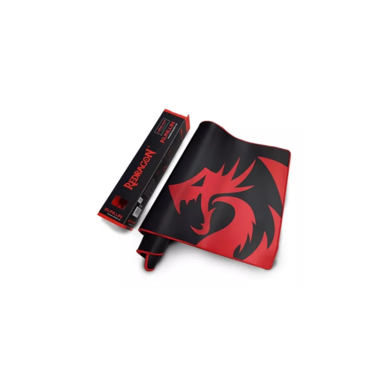 Mouse Pad gamer Redragon Kunlun P006 de goma l 420mm x 880mm x 4mm negro/rojo